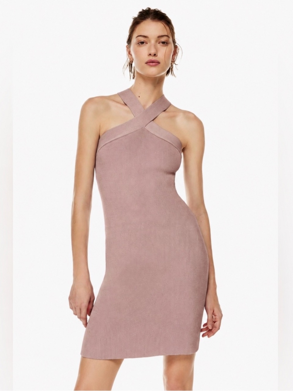 NWT Aritzia Babaton Sculpt Knit Criss Cross Dress